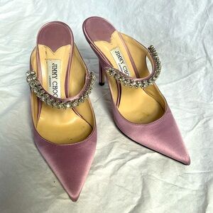 Jimmy Choo Bing 100 Satin Mules size 36